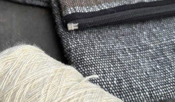 Woven handbag & shoulder bag, with Pokari Project yarns