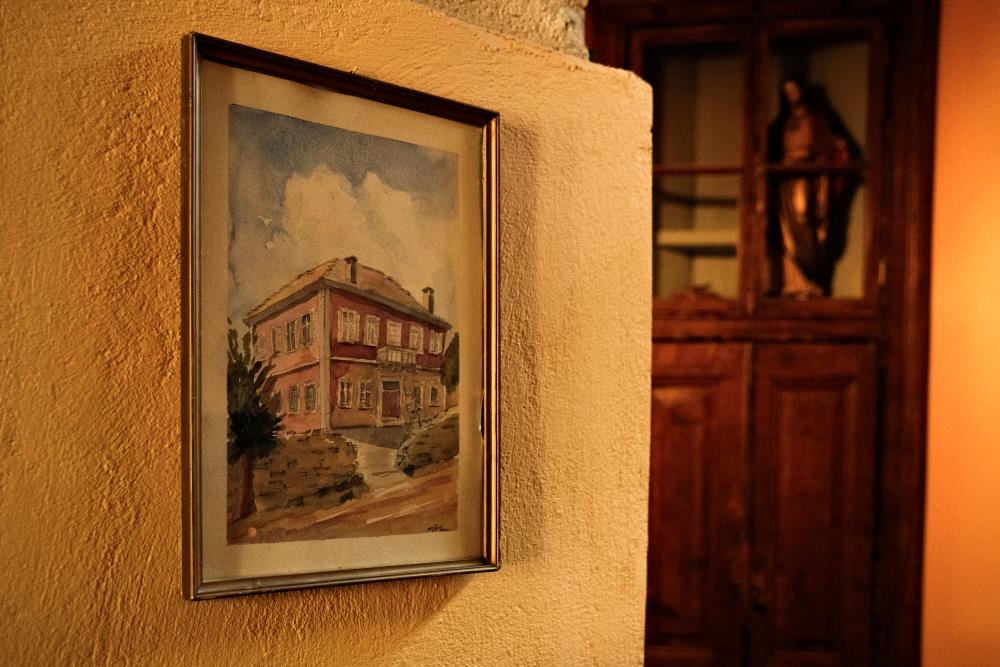 Interieur van het Porfyron hotel